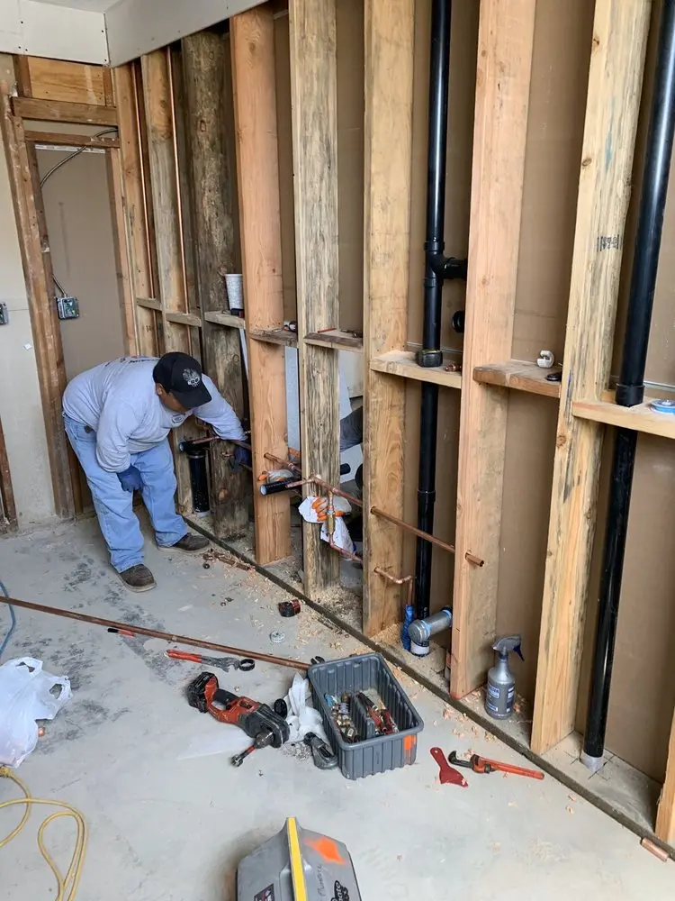 Commercial rough-in plumbing for Water Heater Replacement in Crystal Springs